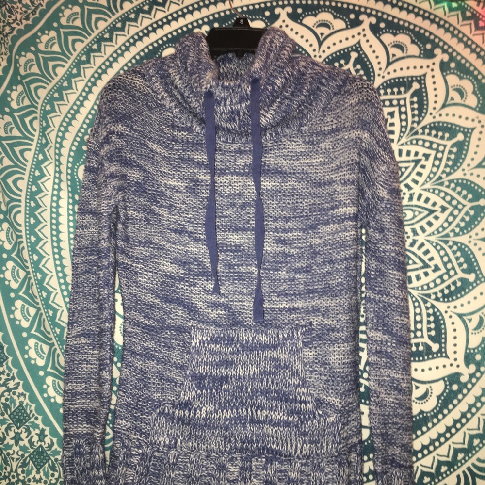 blue sweater!